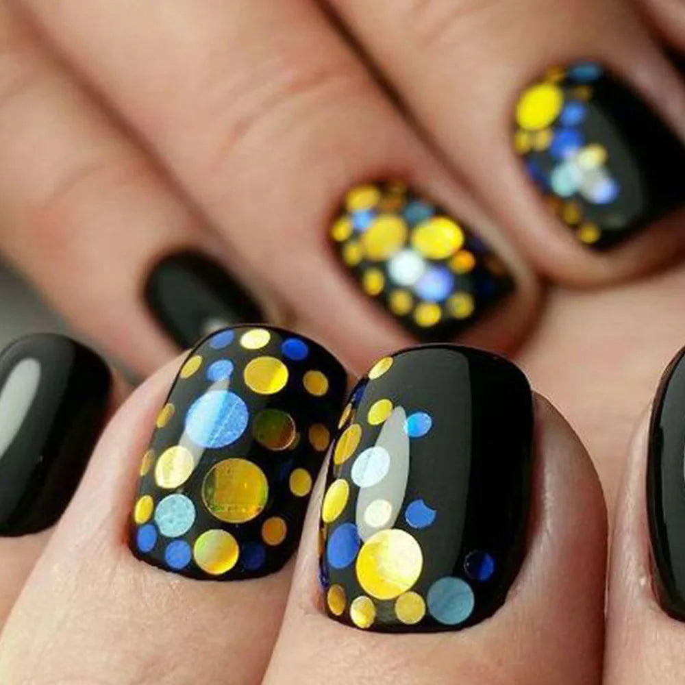 1 Set Mixed Color 3D Ultrathin Sequins Nail Glitter Flakes 1/2/3mm Sparkly DIY Tips Dazzling Paillette Nail Art Decorations TRP.