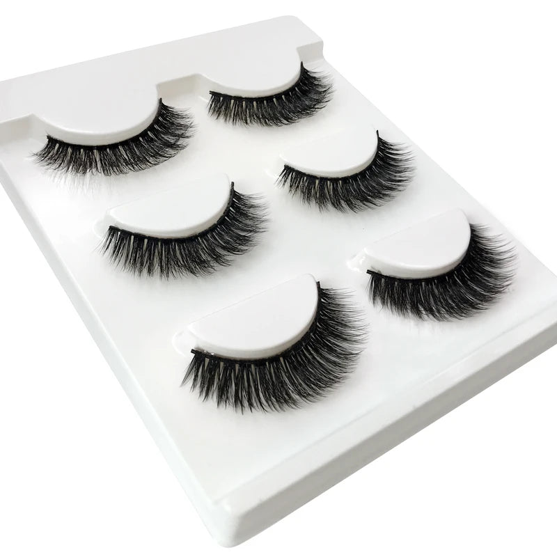 3 Pairs natural false eyelashes thick makeup real 3d mink lashes soft eyelash extension fake eye lashes long mink eyelashes 3d.