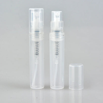 100pcs/lot 2ml 3ml 4ml 5ml Small Round Plastic Containers Perfume Bottles Atomizer Empty Cosmetic Containers For Sample.