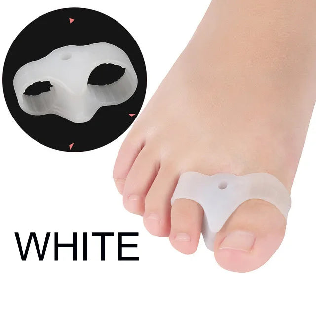 2pcs=1pair Silicone Toe Corrector Gel Protector Finger Separator Orthopedic Products Hallux Valgus Pedicure Foot Care Hammer