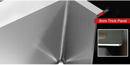 Kitchen sink lead-free austenitic handmade brushed 304 stainless steel 3mm thickness single bowl kitchen sink