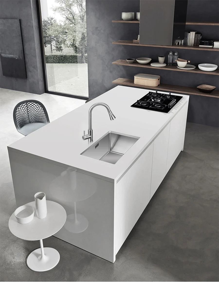 Large Size Single Kitchen Sink Handmade Brushed 304 Stainless Steel 3mm Thickness Single Bowl Bar Counter Kitchen Kinks