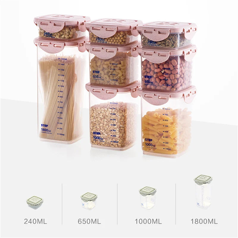 WBBOOMING Healthy Plastic Box Food Storage Box Storage Tank Airtight Plastic Containers Sealed Cans For Coarse Cereals Grains.