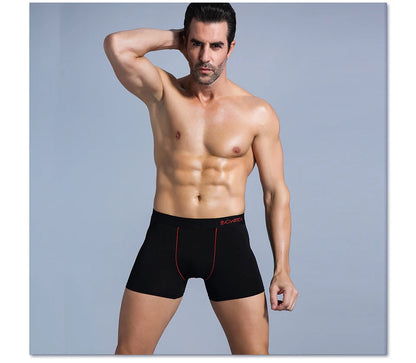 4 stücke schwarz Herren Unterwäsche Männer boxershorts Baumwolle Unterwäsche für mann Boxer Sexy Männliche Unterhose Schlüpfer der Männer marke