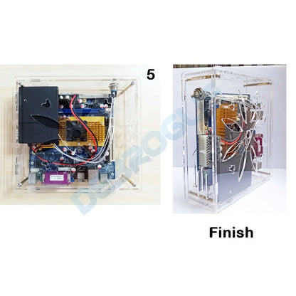 DIY MINI ITX Case HTPC Computer Cases transparent Chassis Desktop For Game Chassis  support 2.5 SSD 17*17CM.