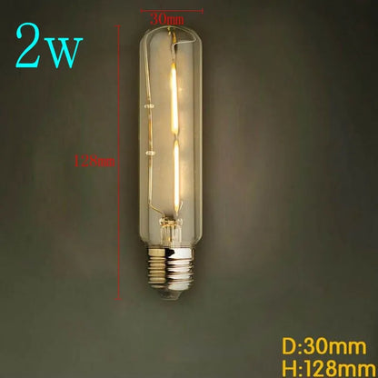 220V Vintage Antique Retro LED Edison Bulb E27 Tube Light Bulbs Warm Yellow / Warm white Filament Edison Lamp(2W 3W 4W 6W).