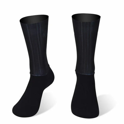 Anti Slip Silicone Summer Aero Socks Whiteline Cycling Socks Men Bicycle Sport Running Bike Socks Calcetines Ciclismo.