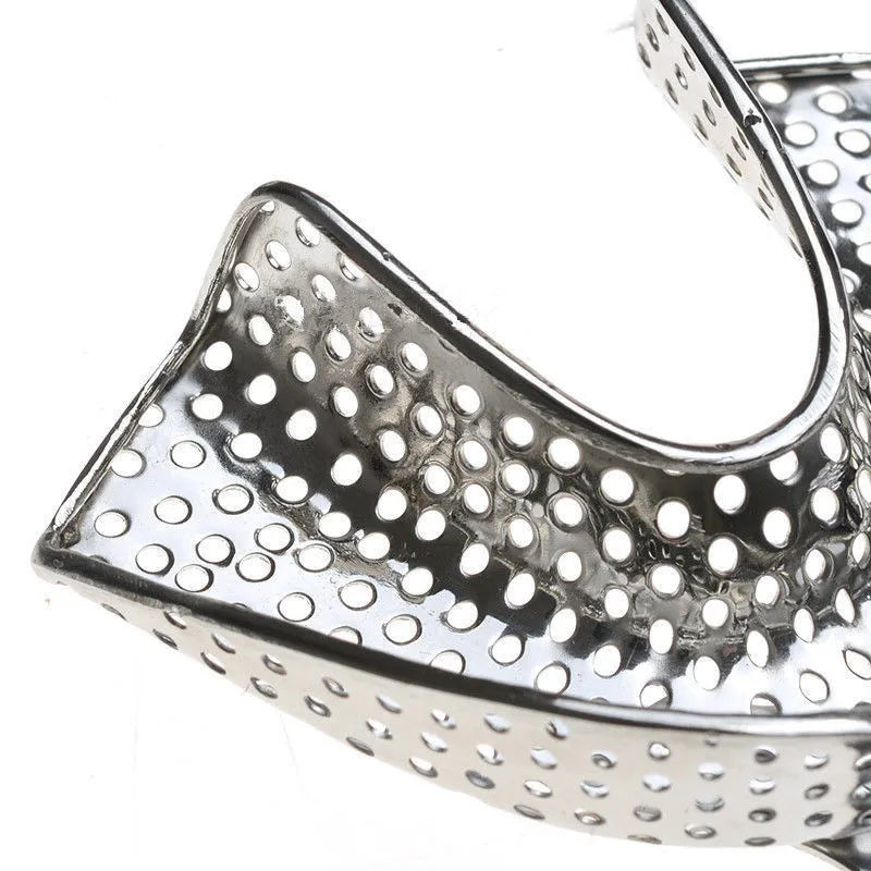 1 Set Dental Lab Equipment L/M/S Size Upper Lower Stainless Steel Impression Trays For Dental Lab.
