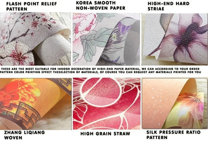 Maßgeschneiderte cremefarbene abstrakte Kunst, Feder-Blumenmuster, Tapete, TV-Hintergrund, Wanddekoration, Schlafzimmer, europäisches Wandbild