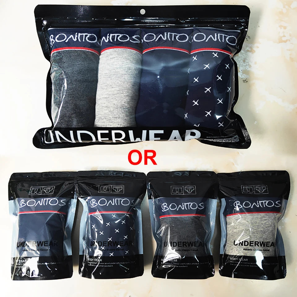 4 stücke schwarz Herren Unterwäsche Männer boxershorts Baumwolle Unterwäsche für mann Boxer Sexy Männliche Unterhose Schlüpfer der Männer marke