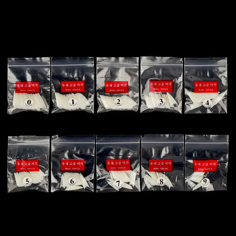 NATURAL CLEAR /WHITE 3 COLORS STILETTO FALSE NAIL TIPS, 500PCS FRENCH FAKE NAIL TIPS NAIL ART ACRYLICS ARTIFICIAL DIY NAIL TIPS