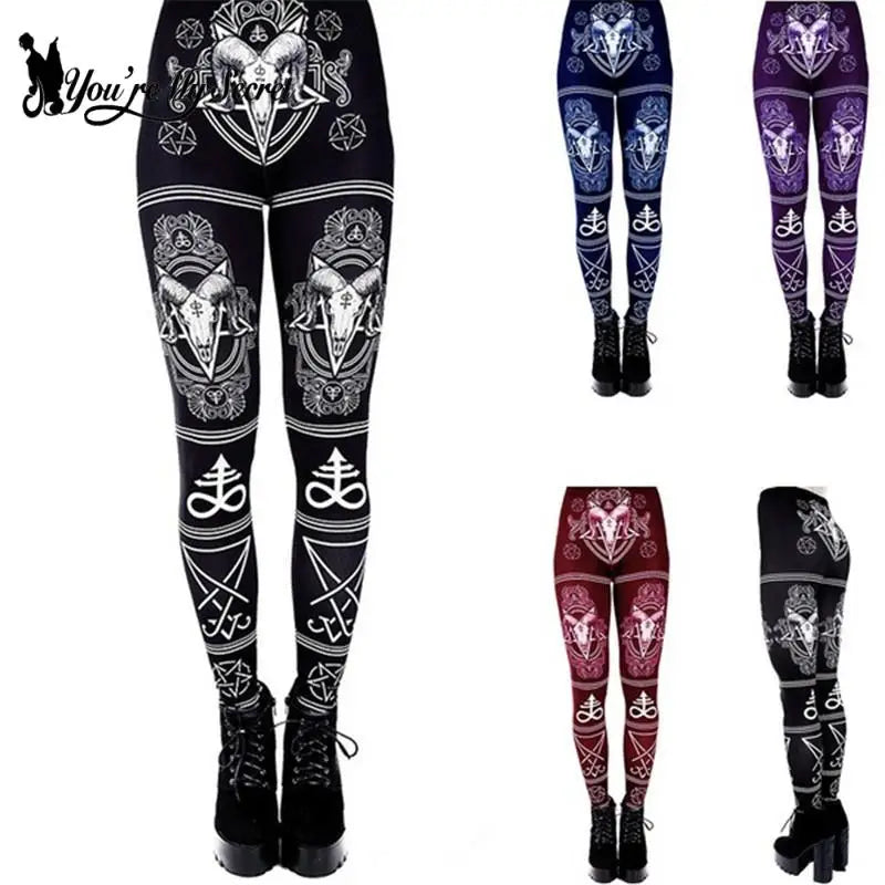 [You're My Secret] 2021 New Animal Printed Leggings Gothic Horse Women Fashion Sexy Ankle Pants Fitness Workout Leggin 4 Colors.