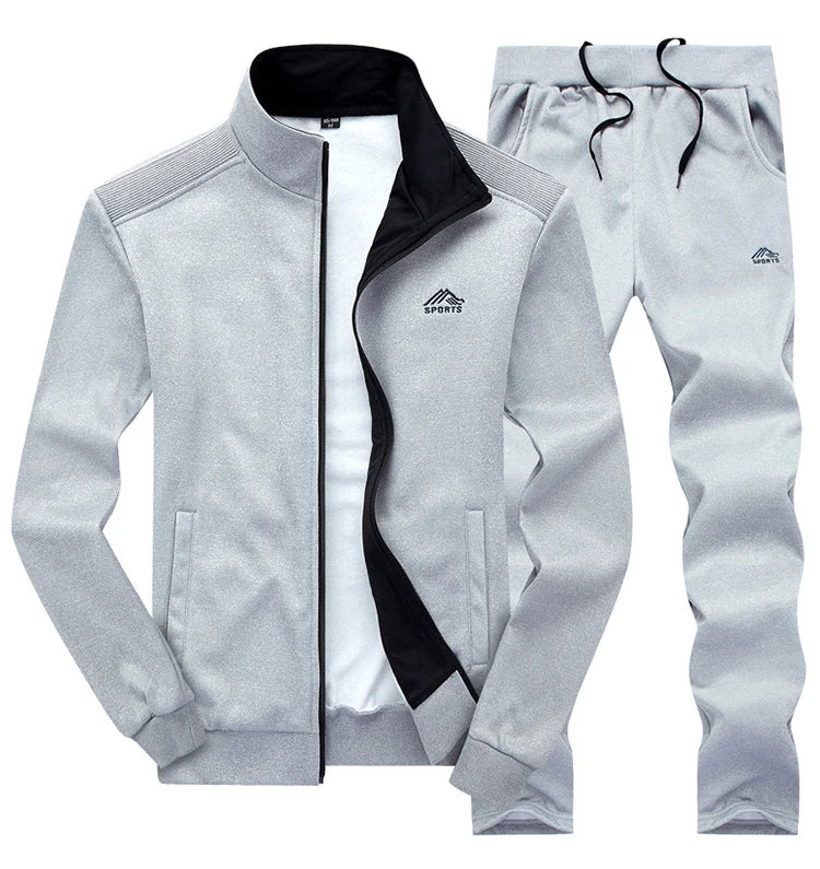 Men Sportwear Sets Fashion Autumn Spring Sporting Suit Sweatshirt +Sweatpants Mens Clothing 2 Pieces Sets Slim Tracksuit hoodies.