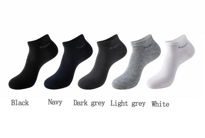 10 Pairs / Pack Men's Bamboo Fiber Socks Short High Quality New Casual Breatheable Anti-Bacterial Man Ankle Socks Men.