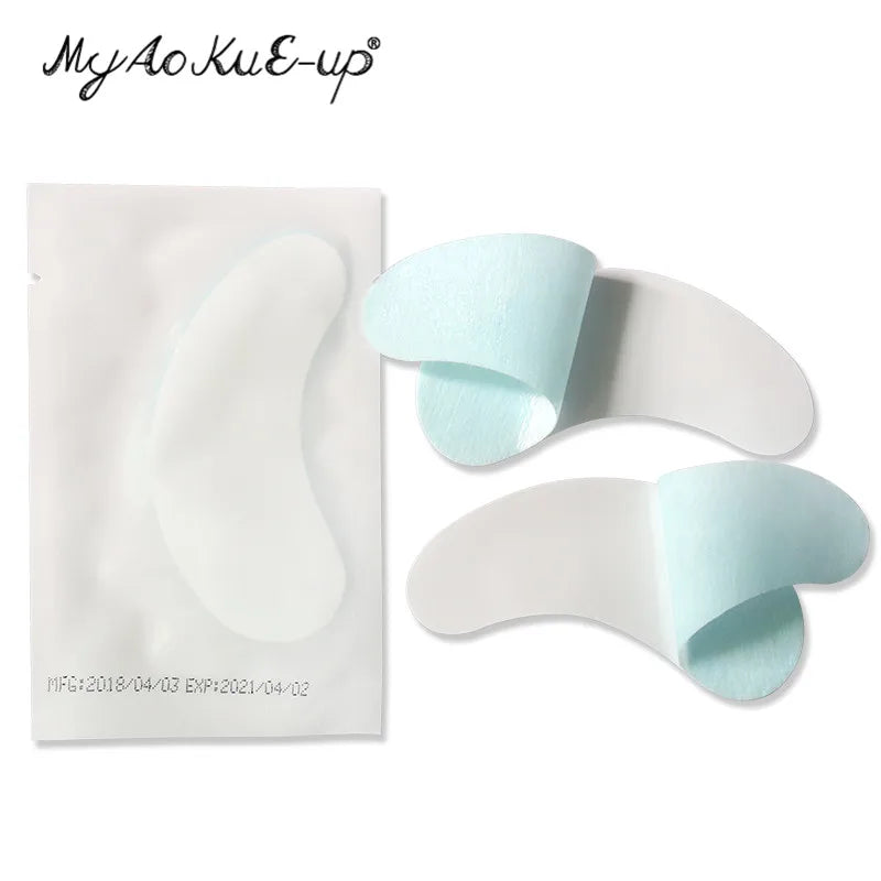 50pairs Eye Patches Under Eye Pads Paper Gel Lash Pad Eye Sticker Tips Wraps Hydrogel Eyelash Extension Patch Makeup Tool.