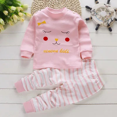 2024 frühling Herbst Neue Baby Kleidung Set Cartoon Baumwolle Baby Jungen Kleidung Mädchen Anzug Set 0-3 Jahre Baby kleidung