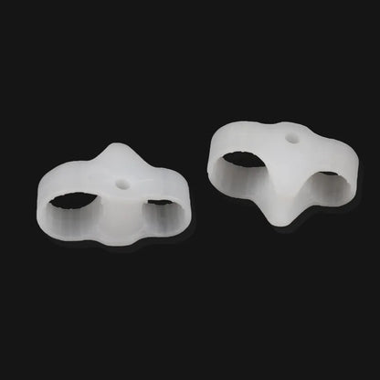 2pcs=1pair Silicone Two Hole Toe Separator Gel Foot Finger Protector Bunion Orthopedic Hallux Valgus Guard Straightener Pedicure.