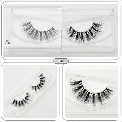 Mink Eyelashes Hand Made Crisscross False Eyelashes Cruelty Free Dramatic 3D Mink Lashes Long Lasting Faux Cils for Makeup Tools.