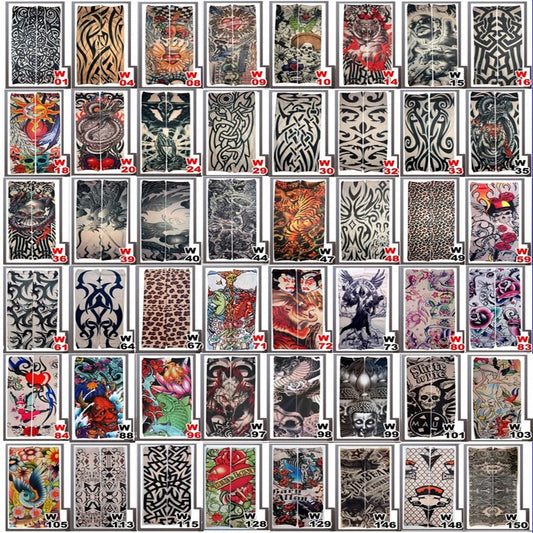 1pc hot sale tattoo sleeve  styles elastic Fake 100%nylon Arm stocking beloved girl Buddha Wolf Dragon design halloween cool men.