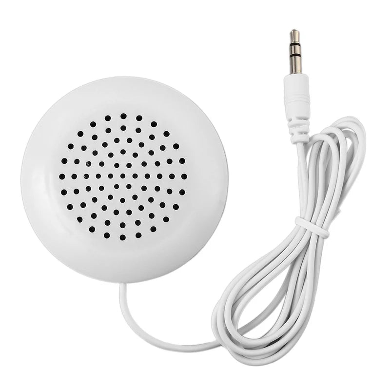 Kebidu Mini Speaker White 3.5mm Portable Speakers Aux Loudspeaker Smartphone Player Handsfree for Phone Touch CD Sleeping Use.