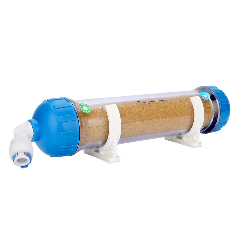 T33 Housing DIY Fill Shell With Filter Cartridge Alkaline balls/Maifan Stone/activated carbon/Resin/KDF for Aquarium purifier.