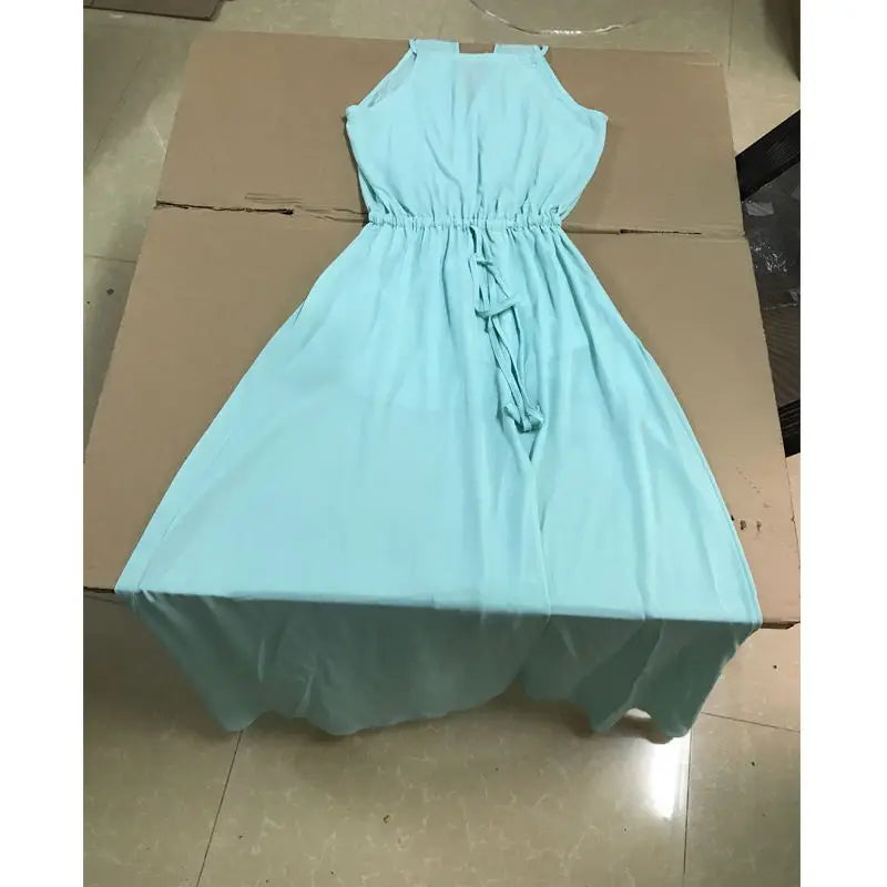 2025 sommer Maxi Lange Party Kleid Frauen Neckholder Vintage Ärmellose Hohe Split Boho Kleid 2XL Größe Sexy Strand Kleid Vestido.