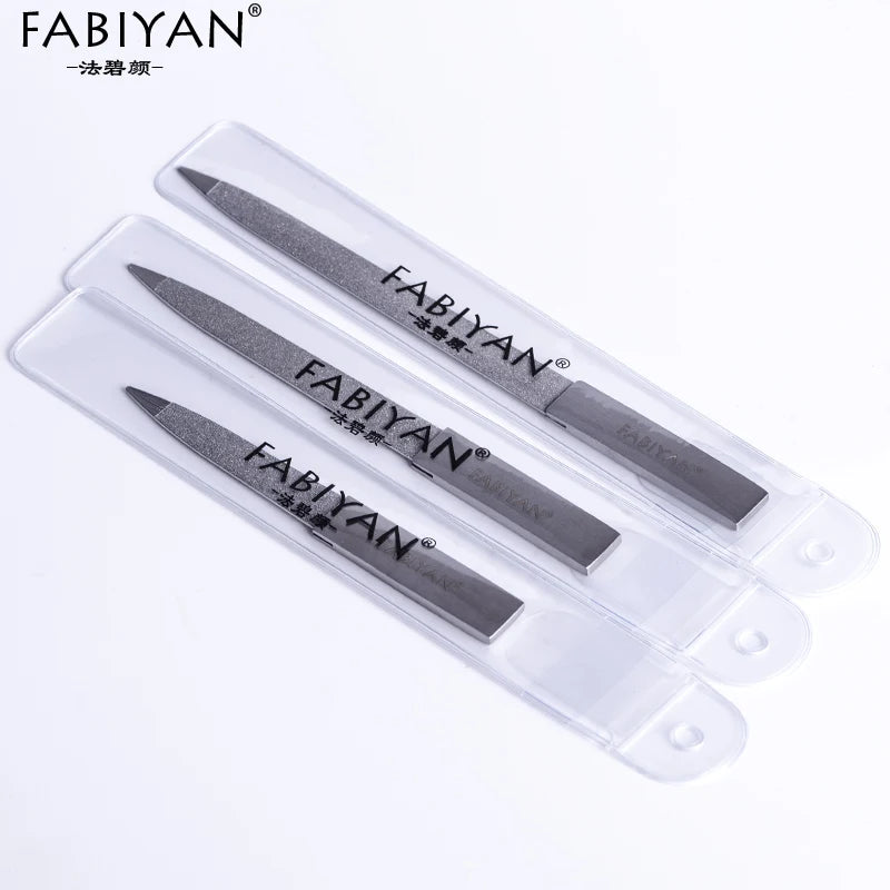 4/5/6 Inch Nail Art File Stainless Steel Metal Cuticle Pusher Remover Double Sides  Scrub Buffer Grinding Manicure Pedicure Tool.