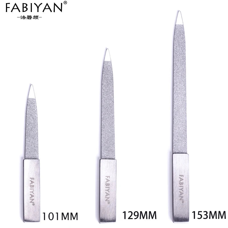 4/5/6 Inch Nail Art File Stainless Steel Metal Cuticle Pusher Remover Double Sides  Scrub Buffer Grinding Manicure Pedicure Tool.