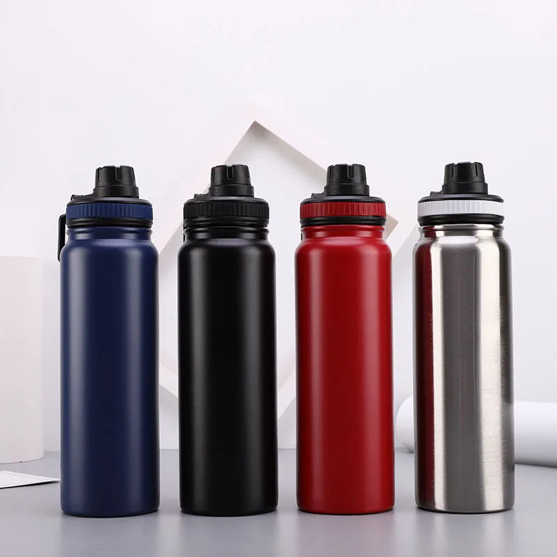 UPORS Stainless Steel Sport Water Bottle 600ml/800ml Large Capacity Double Wall Vacuum Insulated Tumbler Portable Thermos Bottle.