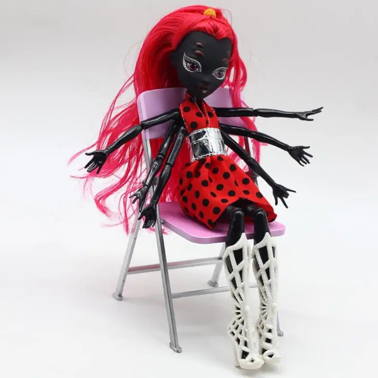 High Quality Fasion Monster Dolls Draculaura/Clawdeen Wolf/ Frankie Stein / Black WYDOWNA Spider Moveable Body Girls Toys.