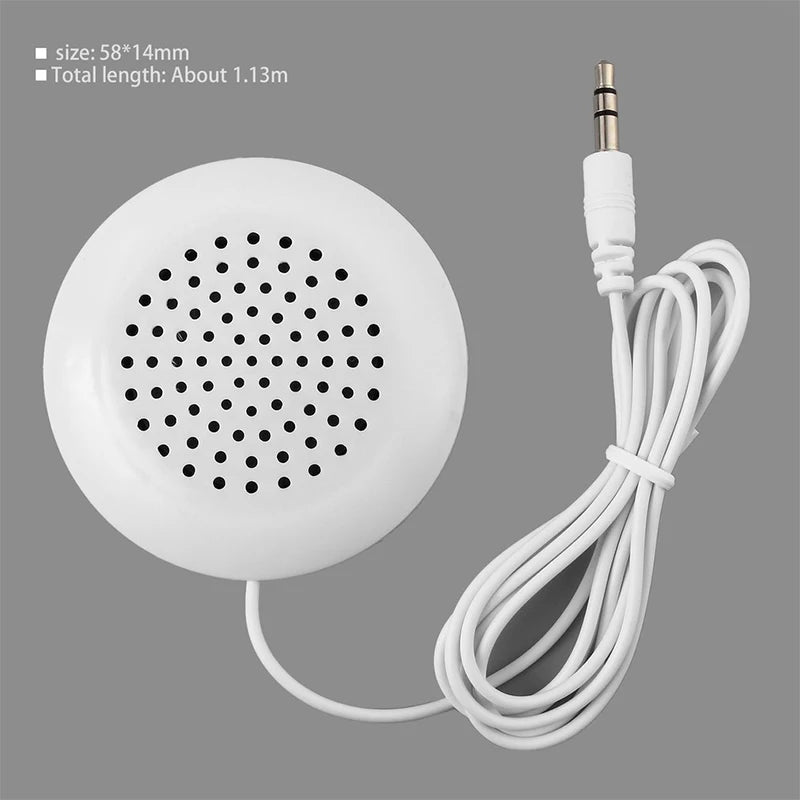 Kebidu Mini Speaker White 3.5mm Portable Speakers Aux Loudspeaker Smartphone Player Handsfree for Phone Touch CD Sleeping Use.
