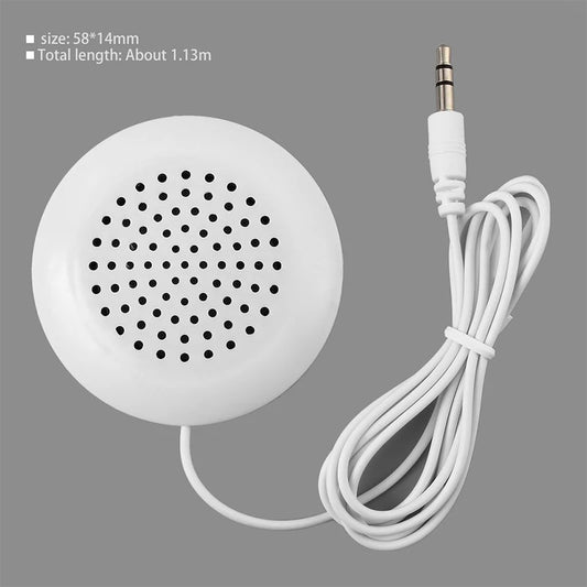 Kebidu Mini Speaker White 3.5mm Portable Speakers Aux Loudspeaker Smartphone Player Handsfree for Phone Touch CD Sleeping Use.