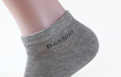 10 Pairs / Pack Men's Bamboo Fiber Socks Short High Quality New Casual Breatheable Anti-Bacterial Man Ankle Socks Men.