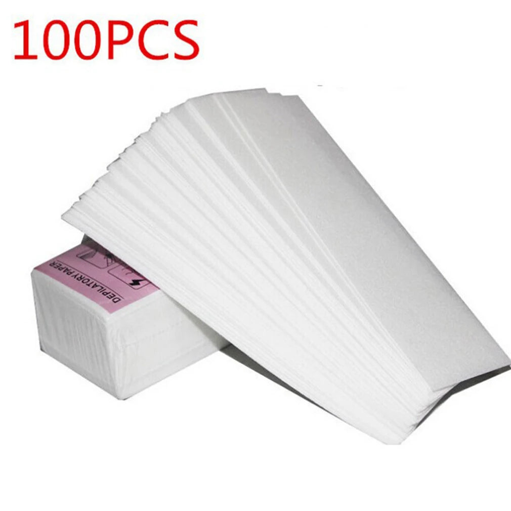 100pcs Removal Nonwoven Body Cloth Hair Remove Wax Paper Rolls Hair Removal Epilator Wax Strip Paper Roll P2.