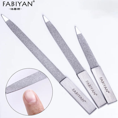 4/5/6 Inch Nail Art File Stainless Steel Metal Cuticle Pusher Remover Double Sides  Scrub Buffer Grinding Manicure Pedicure Tool.