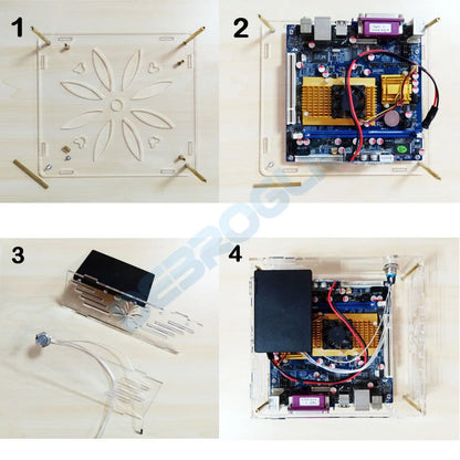 DIY MINI ITX Case HTPC Computer Cases transparent Chassis Desktop For Game Chassis  support 2.5 SSD 17*17CM.