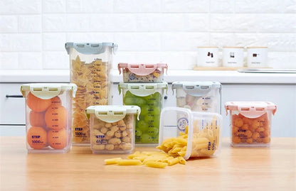 WBBOOMING Healthy Plastic Box Food Storage Box Storage Tank Airtight Plastic Containers Sealed Cans For Coarse Cereals Grains.