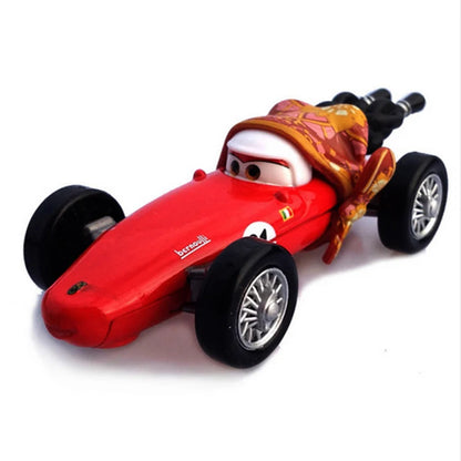 Disney Pixar Cars 2 3 Lightning McQueen Race Div Fritter Miss Tractor Frank 1:55 Diecast Metal Alloy Model Car For Kid Xmas Gift