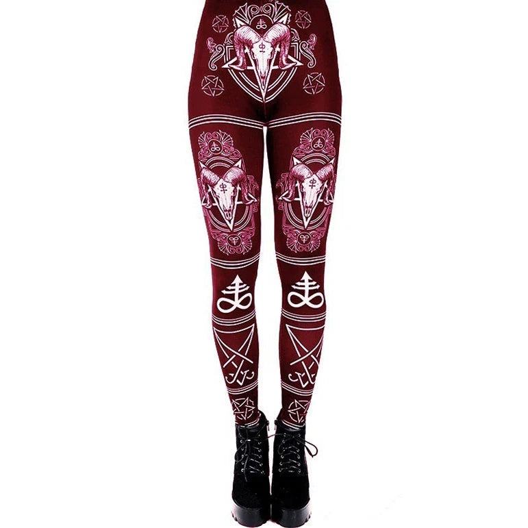 [You're My Secret] 2021 New Animal Printed Leggings Gothic Horse Women Fashion Sexy Ankle Pants Fitness Workout Leggin 4 Colors.
