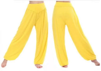 Women Yoga Pants Women Plus Size Sports Pants Yoga Leggings Colorful Bloomers Dance Yoga TaiChi Pants Modal WomenTrousers