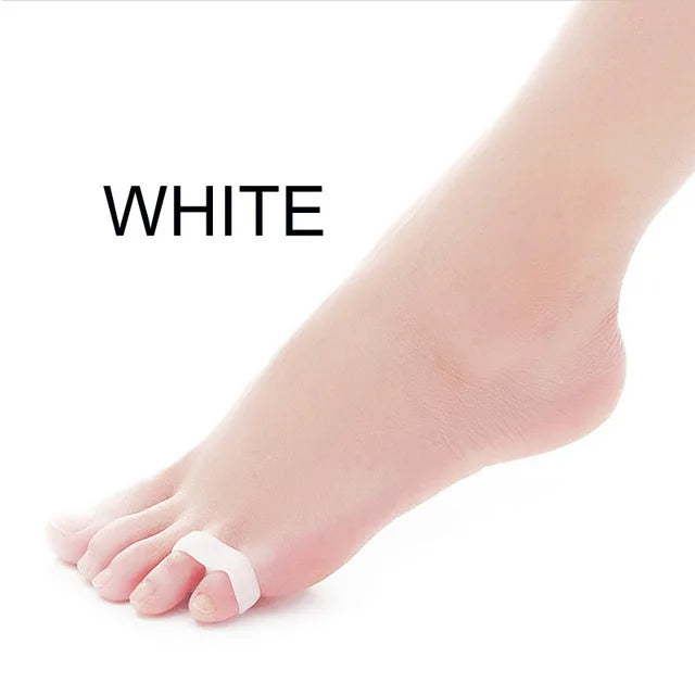 2pcs=1pair Silicone Toe Corrector Gel Protector Finger Separator Orthopedic Products Hallux Valgus Pedicure Foot Care Hammer.