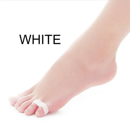 2pcs=1pair Silicone Toe Corrector Gel Protector Finger Separator Orthopedic Products Hallux Valgus Pedicure Foot Care Hammer.