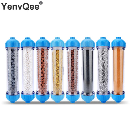 T33 Housing DIY Fill Shell With Filter Cartridge Alkaline balls/Maifan Stone/activated carbon/Resin/KDF for Aquarium purifier.