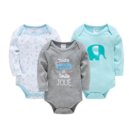 6 Stück 3 Stück Kavkas Baby-Body für Jungen und Mädchen, langärmelig, 100 % Baumwolle, Babykleidung, 0–12 Monate, Neugeborenen-Körper, Bebe-Overall-Kleidung