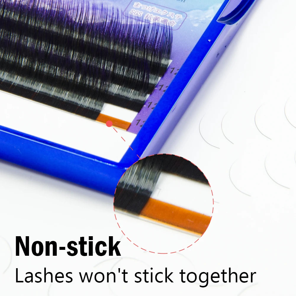 NAGARAKU Eyelashes Makeup Mink Lashes Ombre Color Purple Blue Gradient Color Eyelash Extension Premium Faux Cils Soft Mink.