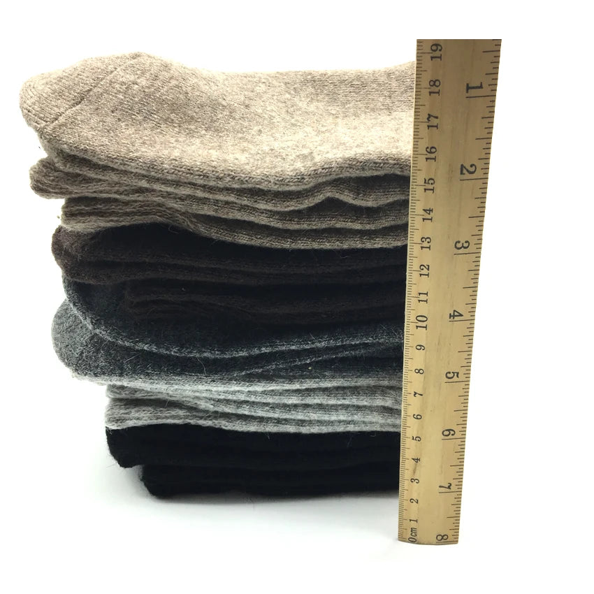 5 Pairs/Lot Thick Wool Socks Men Winter Warm Cashmere Breathable Long Sock Outdoor Male Meias New 7 Colors Hot Sale 2023.