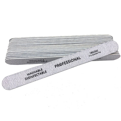 100pcs Professional Wooden Nail File Emery Board Strong Thick 180/240 Grit for UV Gel Polish Manicure Acrylic Supplies Tool Set.