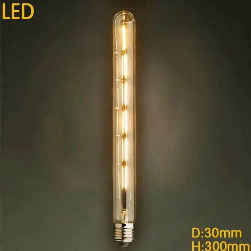 220V Vintage Antique Retro LED Edison Bulb E27 Tube Light Bulbs Warm Yellow / Warm white Filament Edison Lamp(2W 3W 4W 6W).