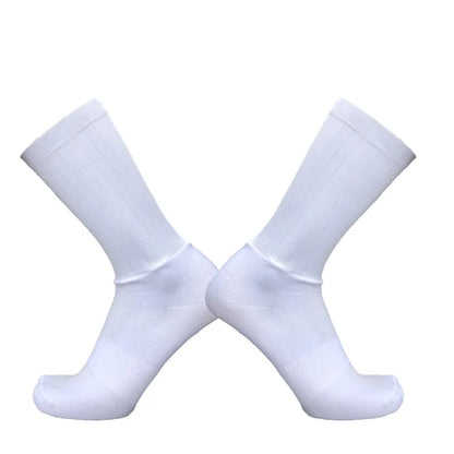 Anti Slip Silicone Summer Aero Socks Whiteline Cycling Socks Men Bicycle Sport Running Bike Socks Calcetines Ciclismo.
