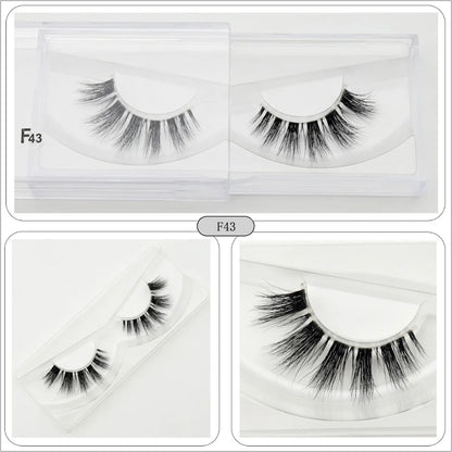 Mink Eyelashes Hand Made Crisscross False Eyelashes Cruelty Free Dramatic 3D Mink Lashes Long Lasting Faux Cils for Makeup Tools.